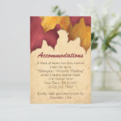 素朴なバーガンディゴールドの秋の宿泊カード エンクロージャーカード (スタンド正面)