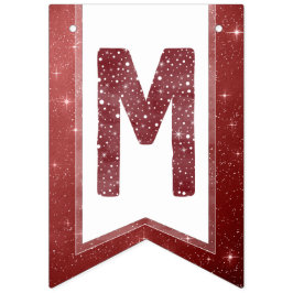 素朴なバーガンディ水彩タイポグラフィー Believe バンティングフラッグ