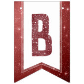 素朴なバーガンディ水彩タイポグラフィー Believe バンティングフラッグ (第1の旗)