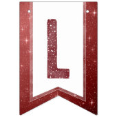 素朴なバーガンディ水彩タイポグラフィー Believe バンティングフラッグ (第3の旗)