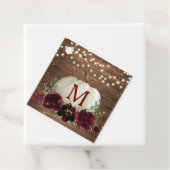 素朴なバーガンディ秋のカボチャ感謝祭タグ フェイバータグ (インサイチュ)