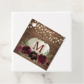 素朴なバーガンディ秋のポンプキン感謝祭ラベル フェイバータグ (インサイチュ)