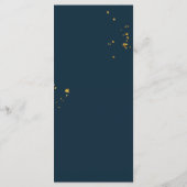 素朴なバーガンディ ネイビーブルー & 赤い花とライト メニュー (裏面)