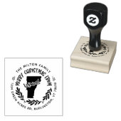 素朴なバーモントメリークリスマス差出人住所 ラバースタンプ (押印)