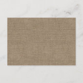 素朴なバーラップのビーチのヒトデの結婚披露宴 エンクロージャーカード (裏面)