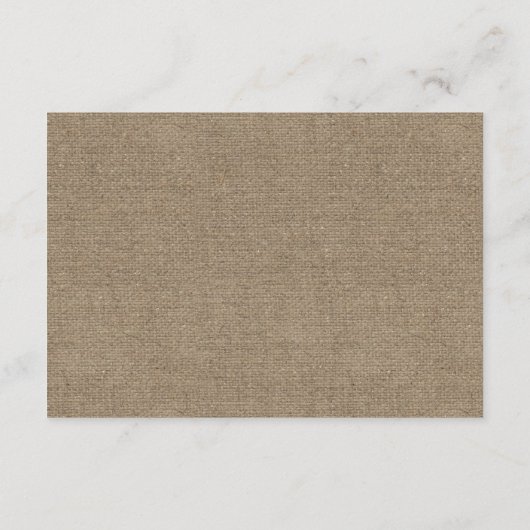 素朴なバーラップのビーチのヒトデの結婚披露宴 エンクロージャーカード (裏面)