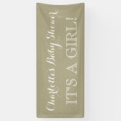 素朴なバーラップのベビーシャワーの印のカスタム 横断幕 (縦)