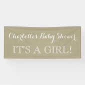 素朴なバーラップのベビーシャワーの印のカスタム 横断幕 (横)