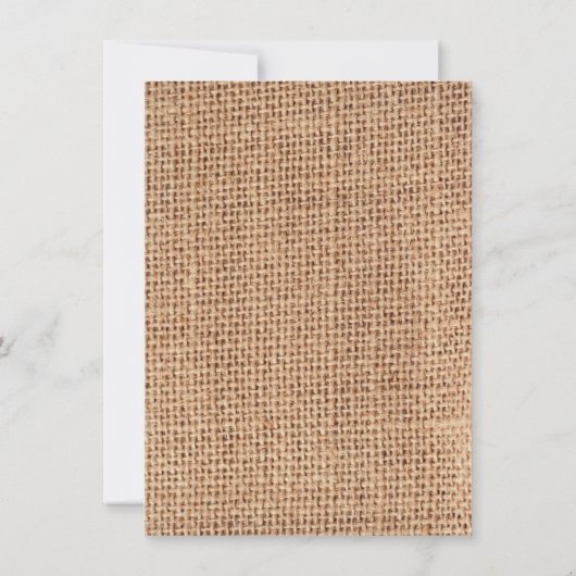 素朴なバーラップのレースの暗い紫色の結婚式招待状 招待状 (裏面)