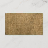 素朴なバーラップの名刺 名刺 (裏面)