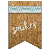 素朴なバーラップの木製のプリントそれは男の子の旗布の旗です バンティングフラッグ (第2の旗)