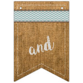 素朴なバーラップの木製のプリントそれは男の子の旗布の旗です バンティングフラッグ (第3の旗)