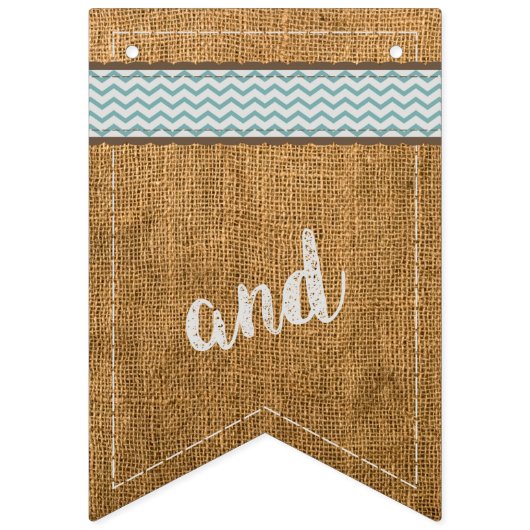 素朴なバーラップの木製のプリントそれは男の子の旗布の旗です バンティングフラッグ (第3の旗)