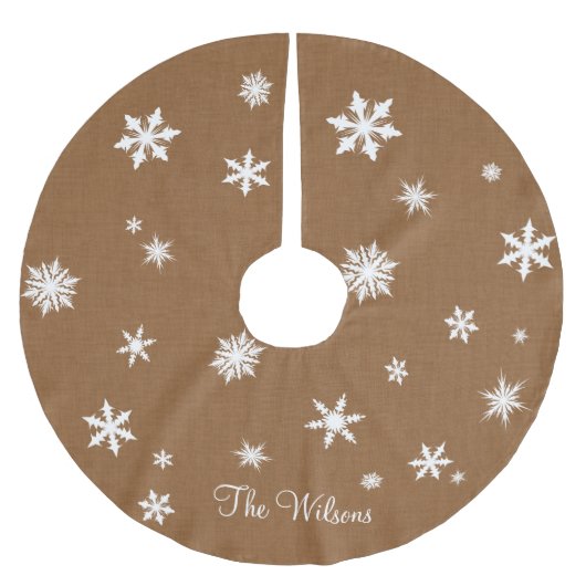 素朴なバーラップの系譜のスカート ブラッシュドポリエステルツリースカート (正面)