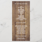 素朴なバーラップひまわりライト結婚式プログラム プログラム (裏面)