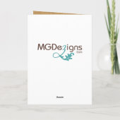 素朴なバーラップアイボリーバラメイスンjarsありがとう サンキューカード (裏面)