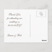 素朴なバーラップアイボリーバラメイスンjarsありがとう ポストカード (裏面)