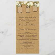 素朴なバーラップアイボリーバラメイスンjarsプログラム