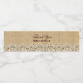 素朴なバーラップレース西カントリー結婚納屋 ペットボトルラベル (シングルラベル)