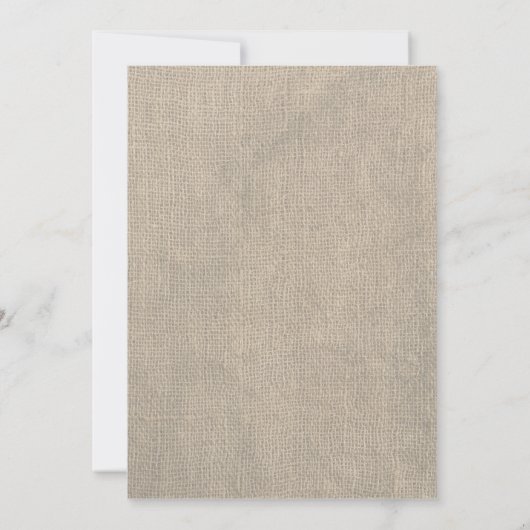 素朴なバーラップ及びメーソンジャーの結婚式の保存日付 セーブザデート (裏面)