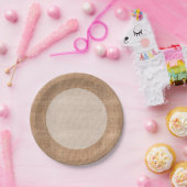 素朴なバーラップ ペーパープレート (パーティー)