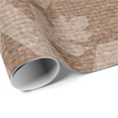 素朴なバーラップ-休日の上品に対する雪片 ラッピングペーパー (ロールコーナー)