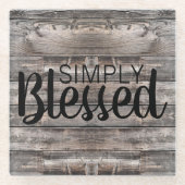 素朴なバーンウッド単賛美に | ガラスコースター (正面)