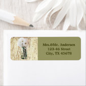 素朴なバーンドウッドカントリー結婚デイジー ラベル (インサイチュ)