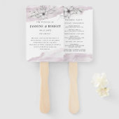 素朴なパステル結婚ボタニクスの手扇 ハンドファン (正面&裏面)