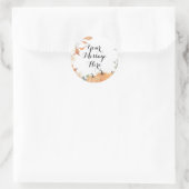 素朴なパンプキン 秋の恋愛 あなたのメッセージはこちら ラウンドシール (バッグ)