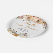 素朴なパンプキン 秋の恋 紙皿 (アングル)