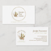 素朴なパン屋のロゴ ケト ヴィーガンシェフ 名刺 (正面/裏面)