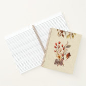 素朴なパーソナライズされたテクスエレガントチャ紅葉 ノートブック (内部)