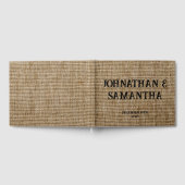 素朴なパーソナライズされたバ結婚ーラップ自然パターン ゲストブック (全面)