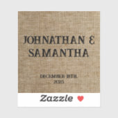 素朴なパーソナライズされたバ結婚ーラップ自然パターン シール (シート)