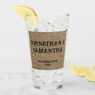 素朴なパーソナライズされたバ結婚ーラップ自然パターン タンブラーグラス