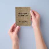 素朴なパーソナライズされたバ結婚ーラップ自然パターン チラシ (手)