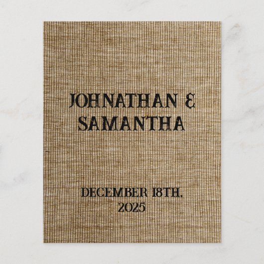 素朴なパーソナライズされたバ結婚ーラップ自然パターン チラシ (正面)