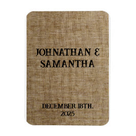 素朴なパーソナライズされたバ結婚ーラップ自然パターン マグネット