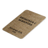 素朴なパーソナライズされたバ結婚ーラップ自然パターン マグネット (左側)