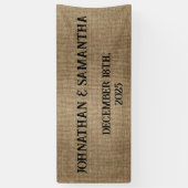 素朴なパーソナライズされたバ結婚ーラップ自然パターン 横断幕 (縦)