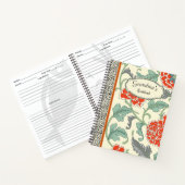 素朴なパーソナライズされたフローラグランマス料理本 ノートブック (内部)