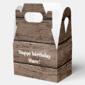 素朴なパーソナライズされた木の誕生日のお願い箱 フェイバーボックス (オープン)