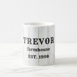 素朴なパーソナライズされた木農家の茶 コーヒーマグカップ