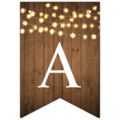 素朴なパーティーはフェイクな木製のお祝いをつけます バンティングフラッグ (第2の旗)