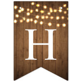 素朴なパーティーはフェイクな木製のお祝いをつけます バンティングフラッグ (第1の旗)