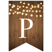 素朴なパーティーはフェイクな木製のお祝いをつけます バンティングフラッグ (第3の旗)