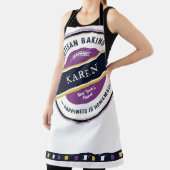 素朴なパープル ネイビー アーティザン ヒップスター エプロン (インサイチュ)