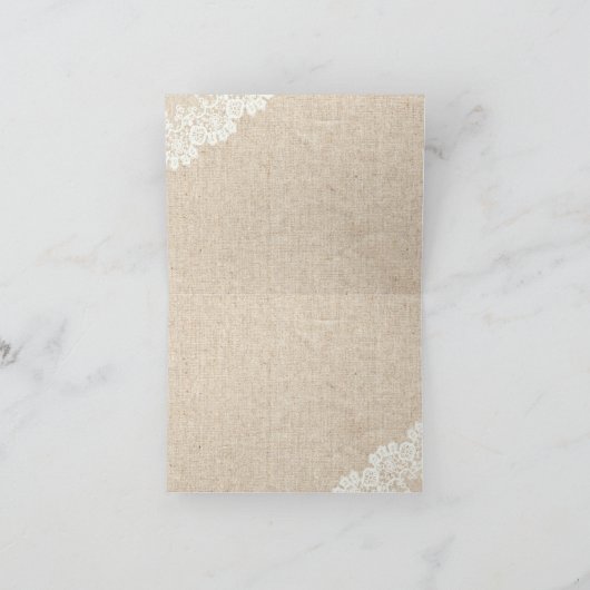 素朴なヒトデのターコイズリボン ヴィンテージ風感謝カード サンキューカード (内部)