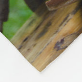 素朴なヒマワリおよびカウボーイ・ブーツの西部の結婚式 フリースブランケット (角)